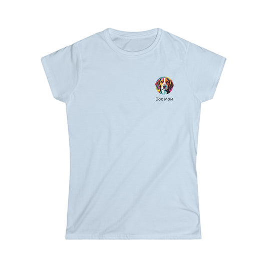 Women's Beagle Dog Mom Soft Style T-Shirt