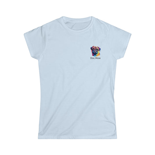 Women's Pug Dog Mom Soft Style T-Shirt