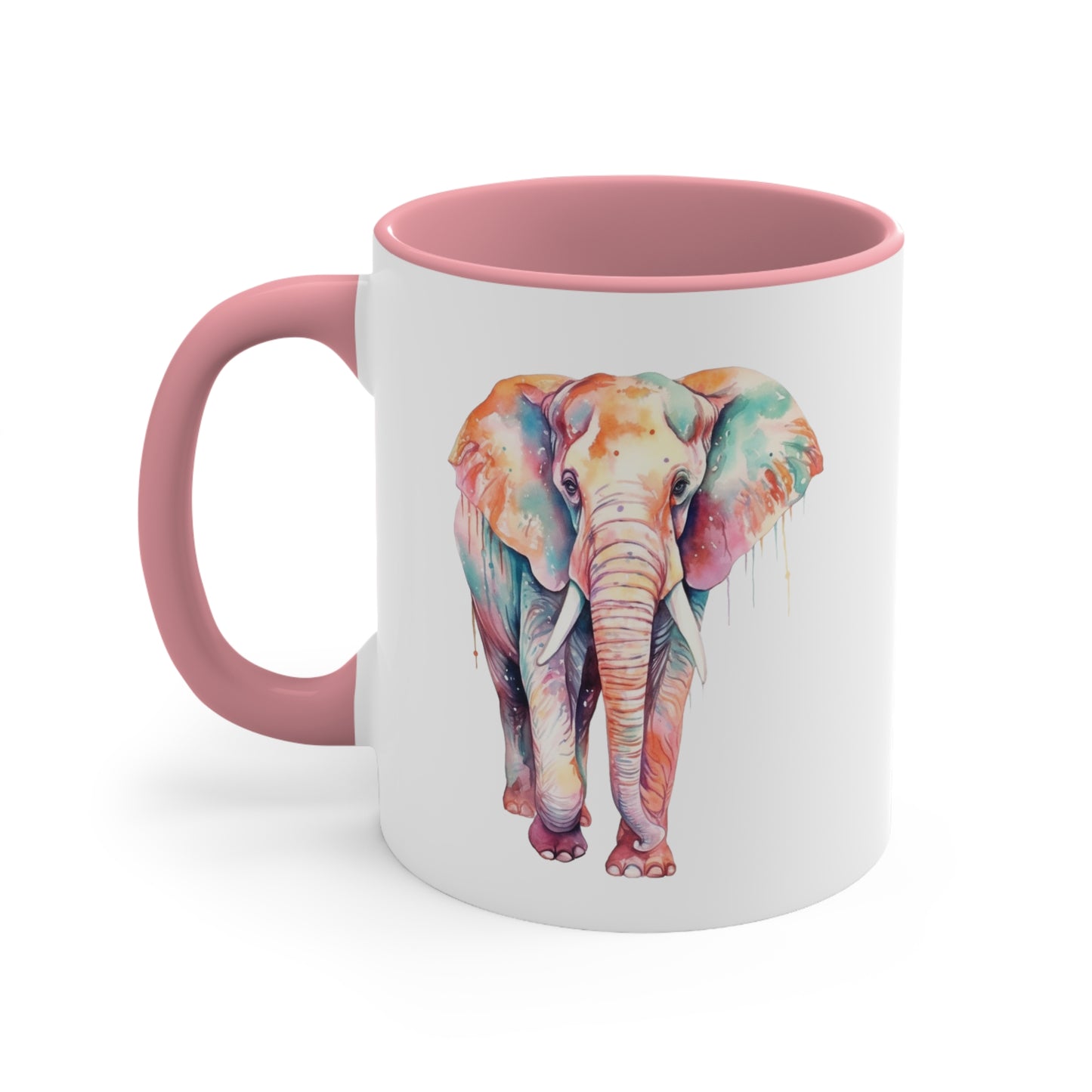 Colorful Elephant Accent Coffee Mug, 11oz