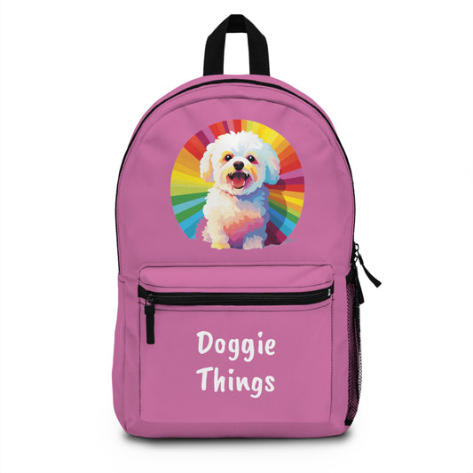 Copy of Bichon Frise Doggie Things Pink Backpack