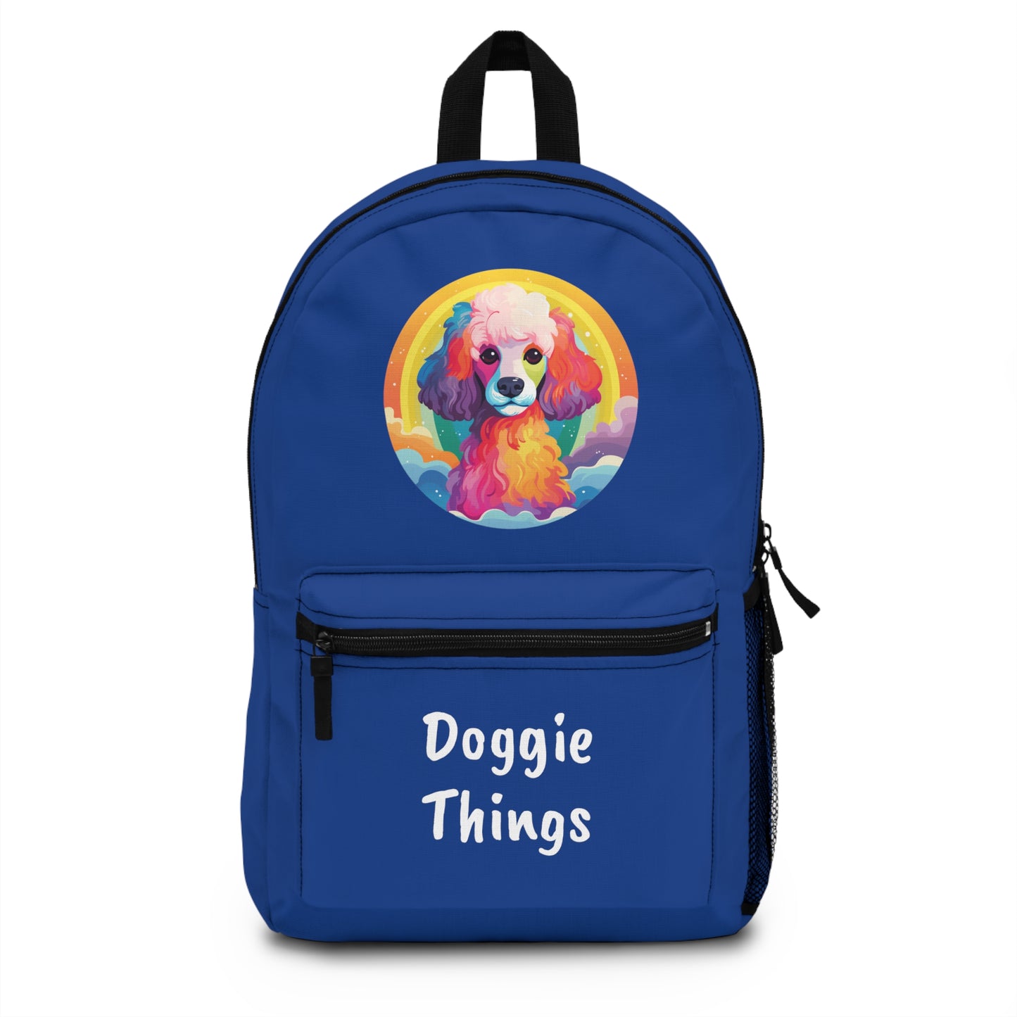 Poodle Doggie Things Blue Backpack