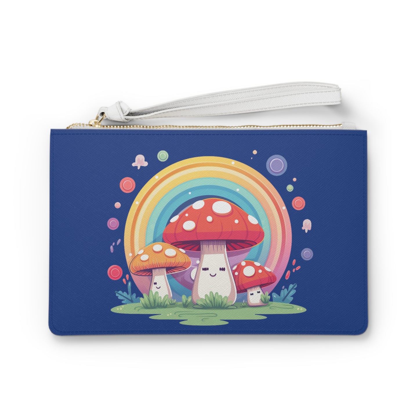 Rainbow Colorful Mushroom Clutch Bag