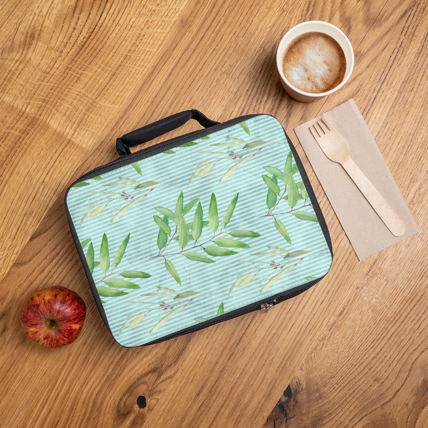Watercolor Leaves Zipper Storage/Lunch Bag