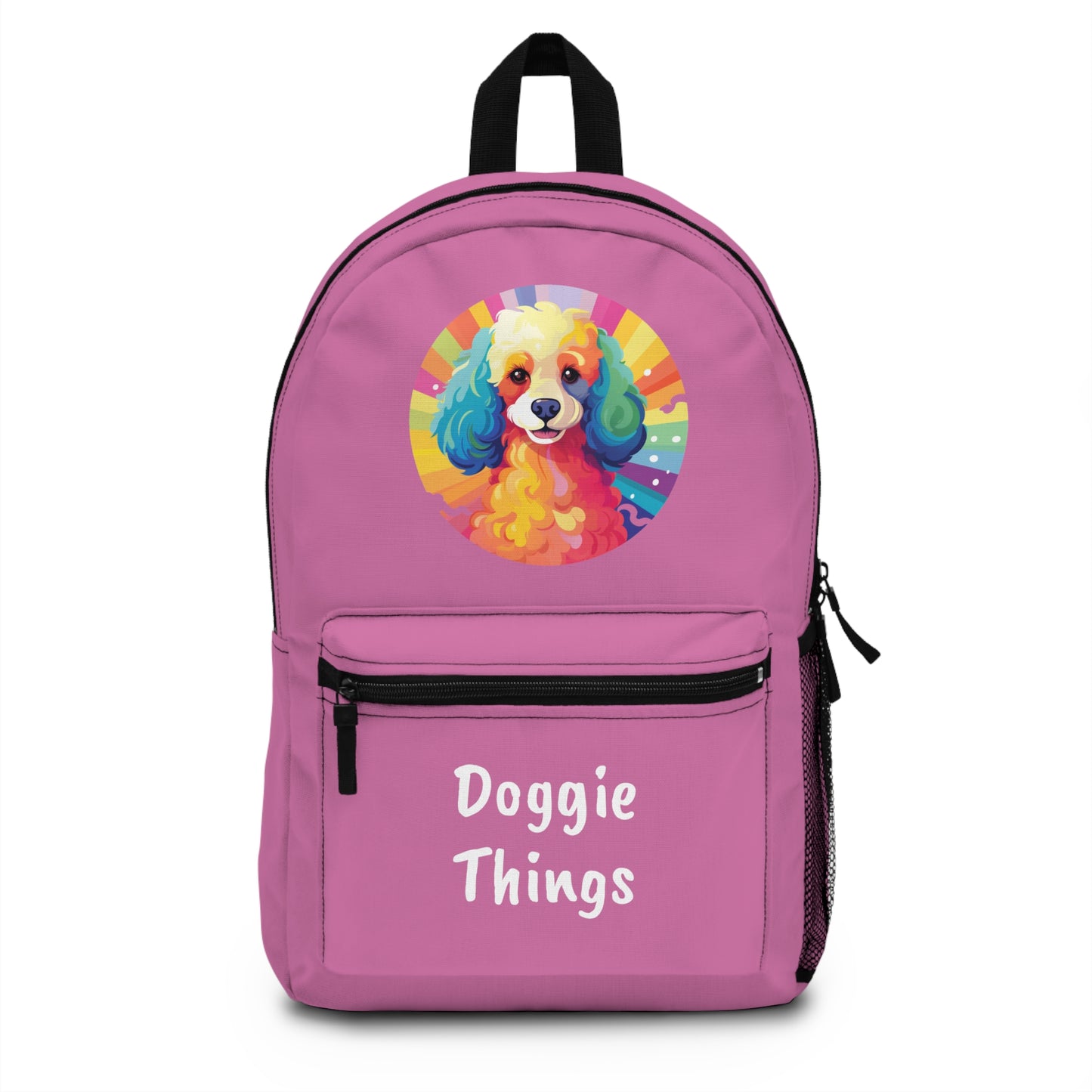 Poodle Doggie Things Pink Backpack
