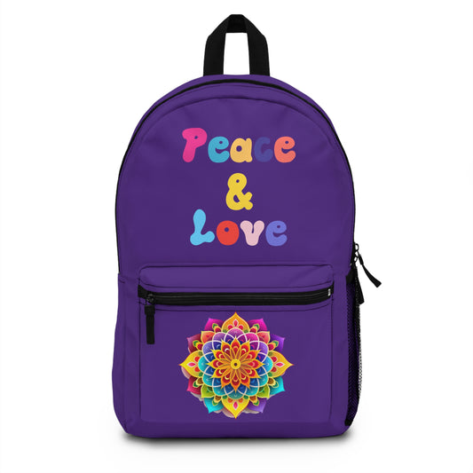 Peace and Love Mandala Backpack