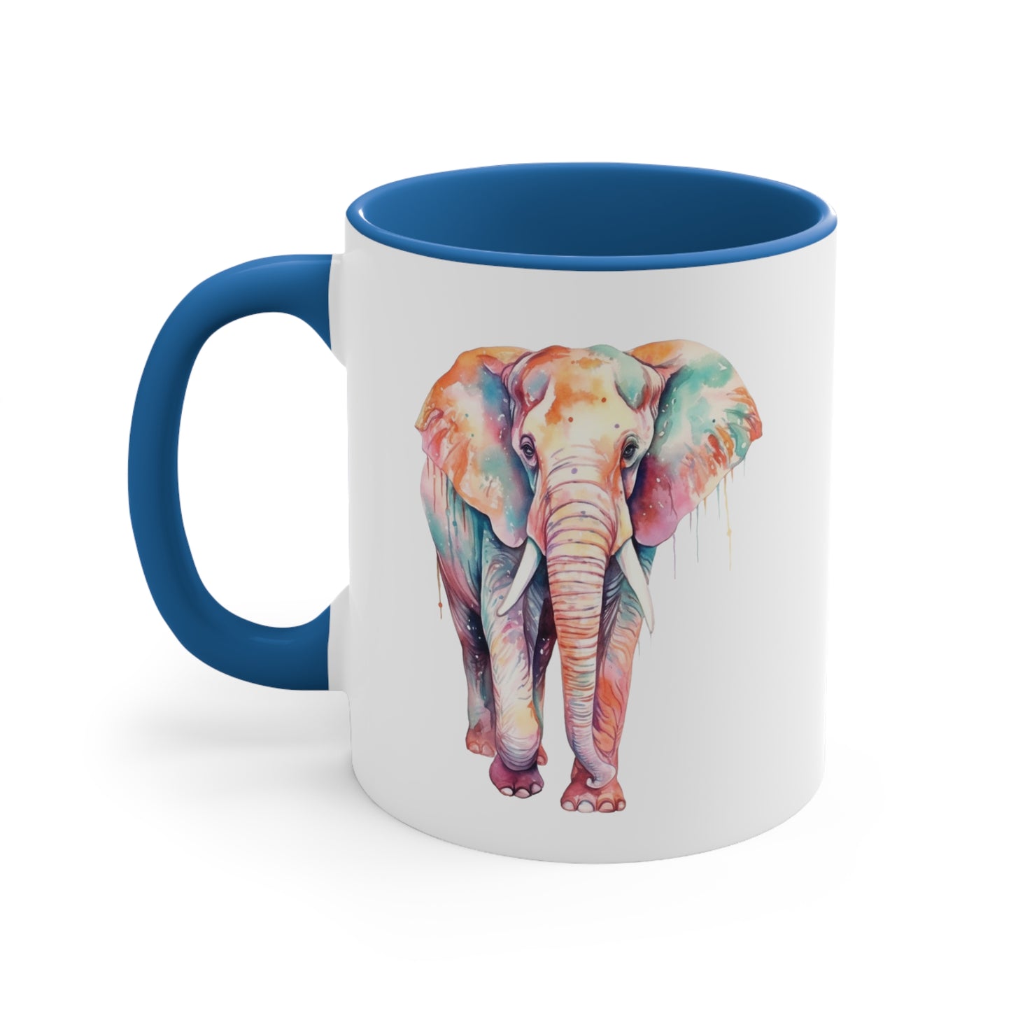 Colorful Elephant Accent Coffee Mug, 11oz