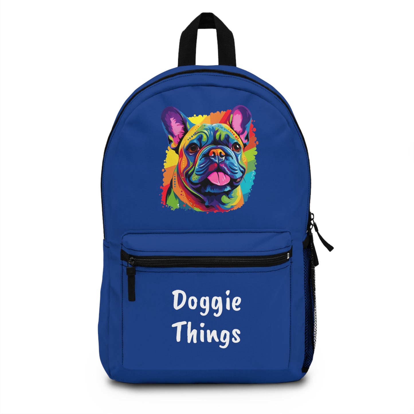 Pug Doggie Things Blue Backpack