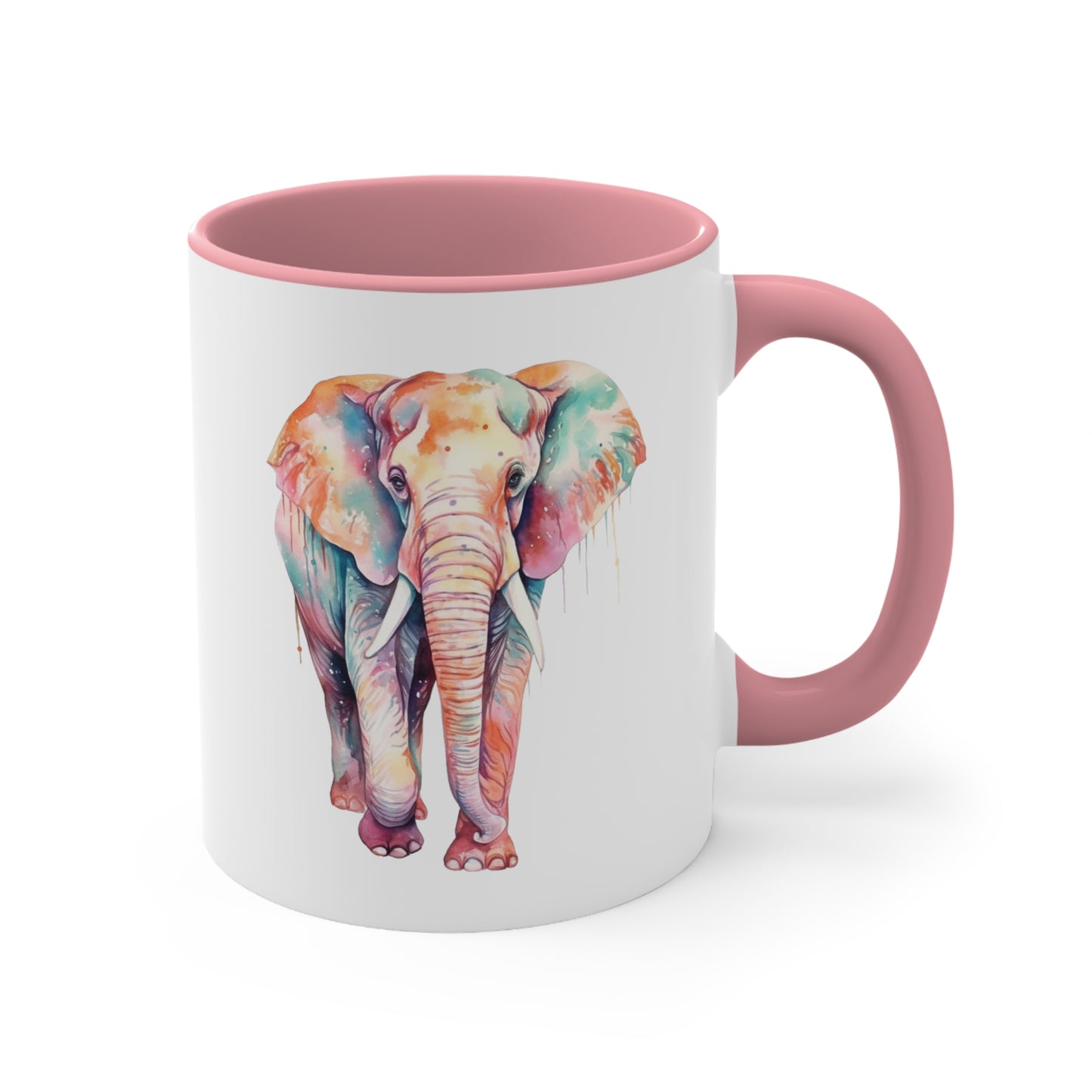 Colorful Elephant Accent Coffee Mug, 11oz