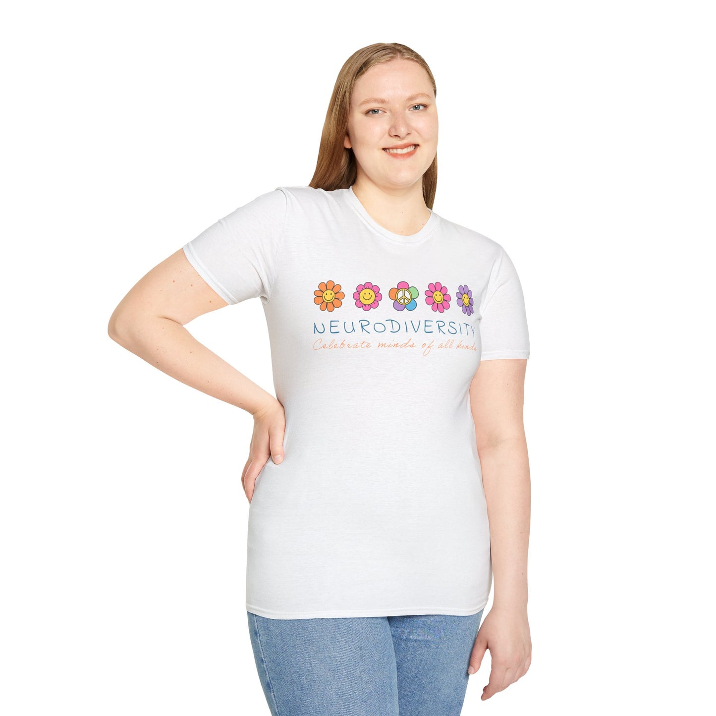 "Neurodiversity Celebrate minds of all kinds" Unisex Softstyle T-Shirt