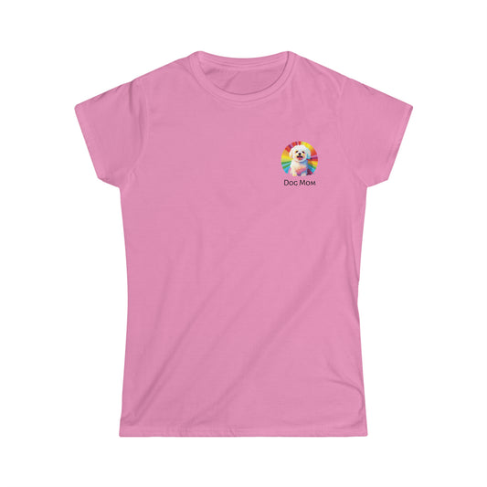 Women's Bichon Frise Dog Mom Soft Style T-Shirt