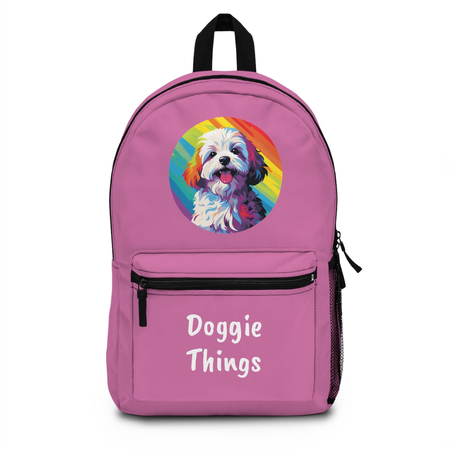 Maltese Doggie Things Pink Backpack