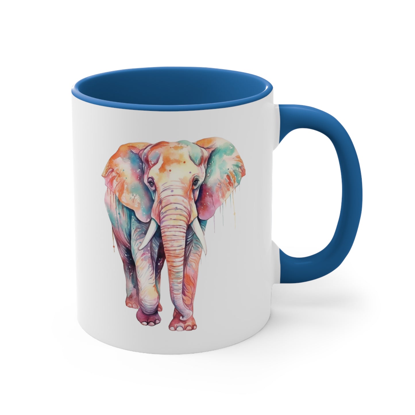 Colorful Elephant Accent Coffee Mug, 11oz