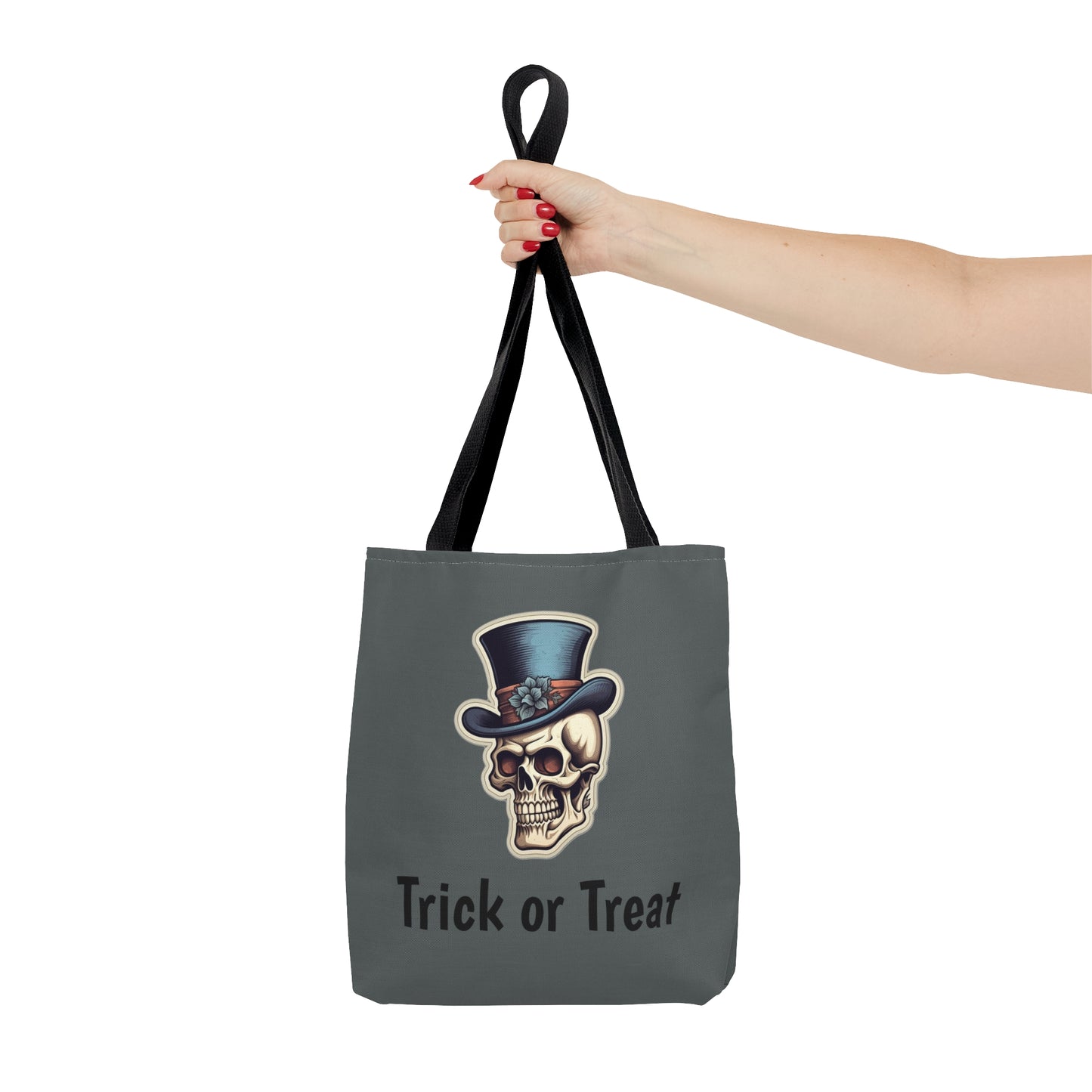 Skull with Hat Trick or Treat Tote Bag