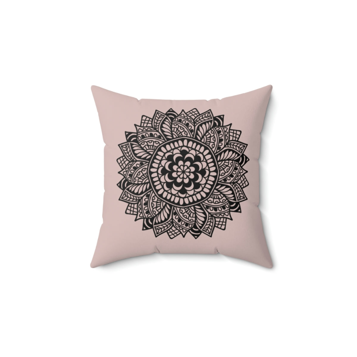 Sunflower Mandala Pink Decorative Pillow Cover