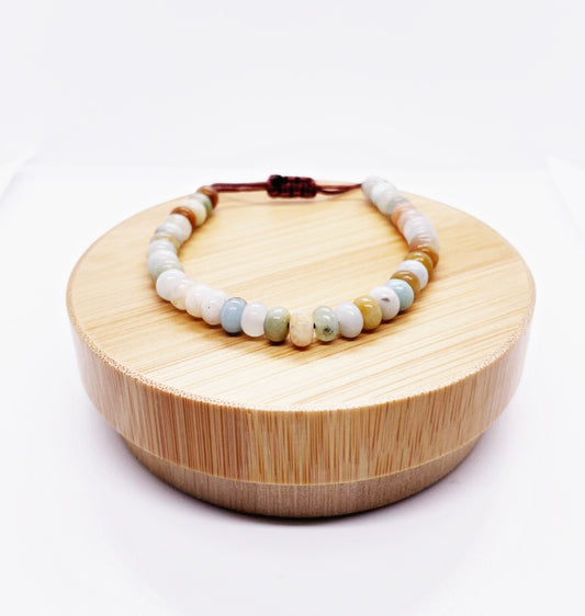 Amazonite Abacus Crystal Bead Bracelet