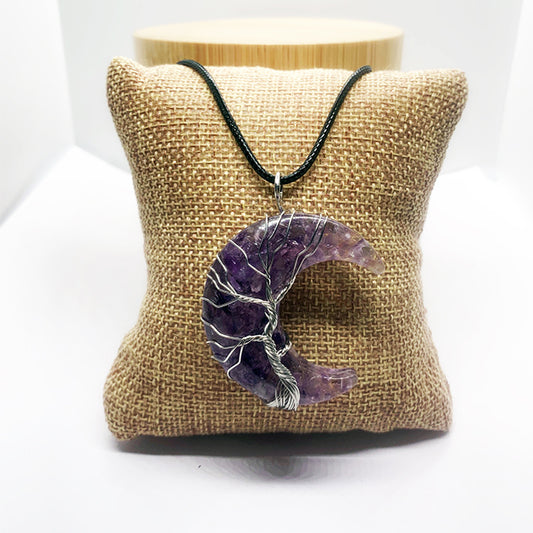 Amethyst Tree of Life Wrap Necklace