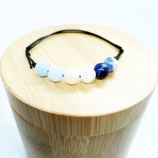 Blue Jasper and Quartz Mindfulness Bracelet