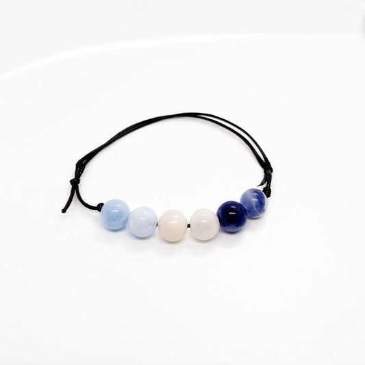 Blue Jasper and Quartz Mindfulness Bracelet
