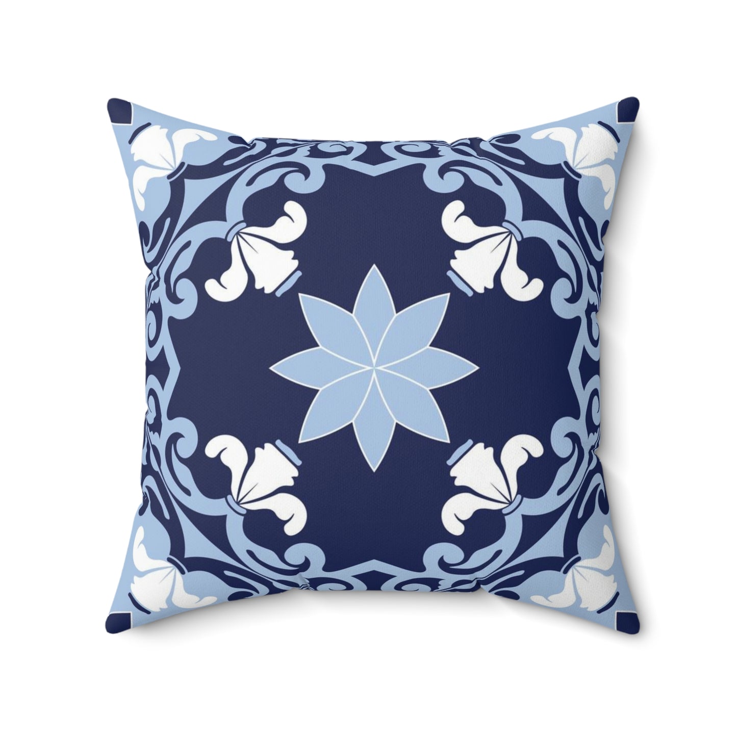 Greek Islands Deep Blue Decorative Pillow Cover