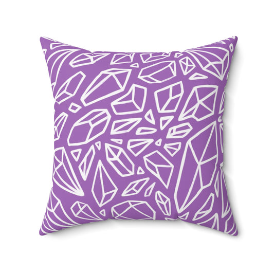 Purple Crystal Decorative Pillow Cover