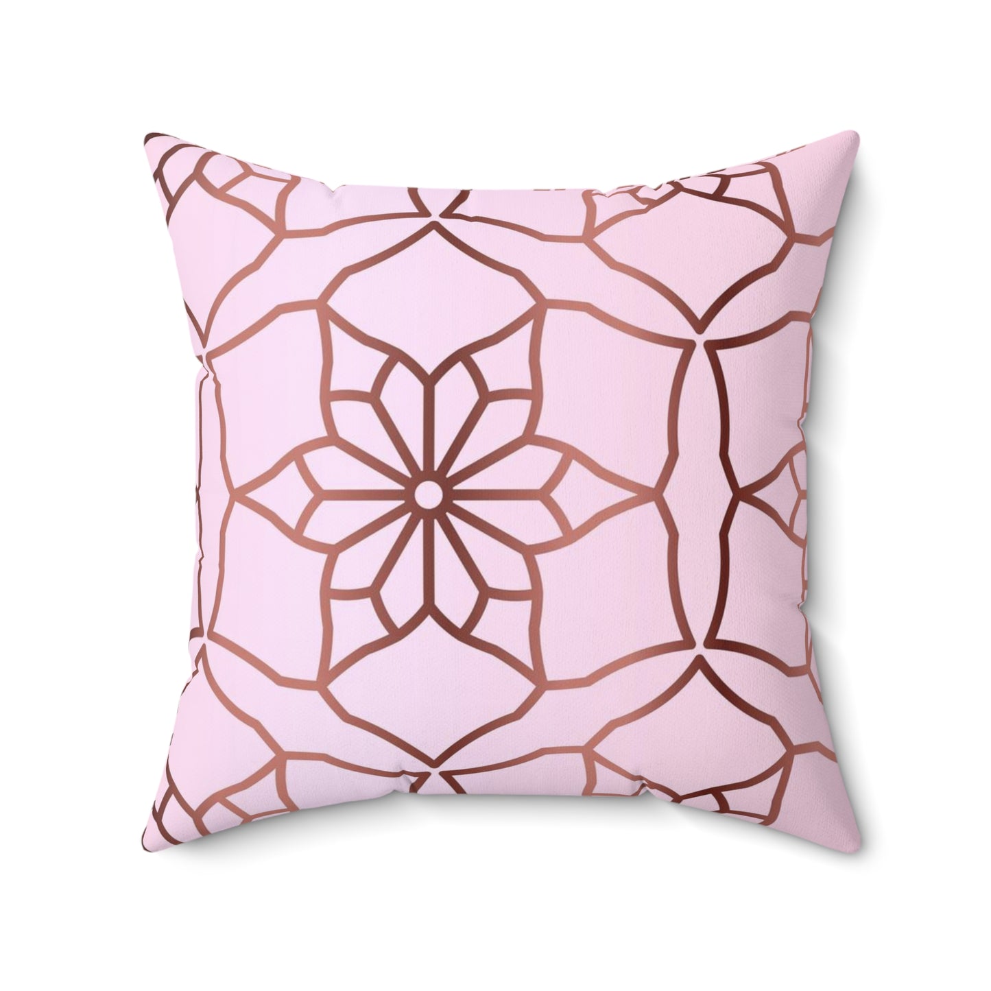 Rose Gold Geometric Decorative Pillow Cover