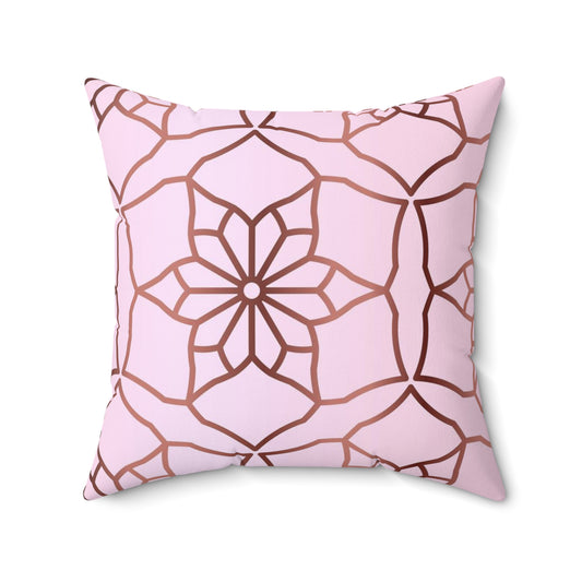 Rose Gold Geometric Decorative Pillow Cover