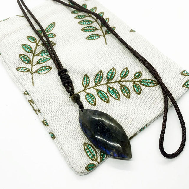 Labradorite Braided Rope Necklace