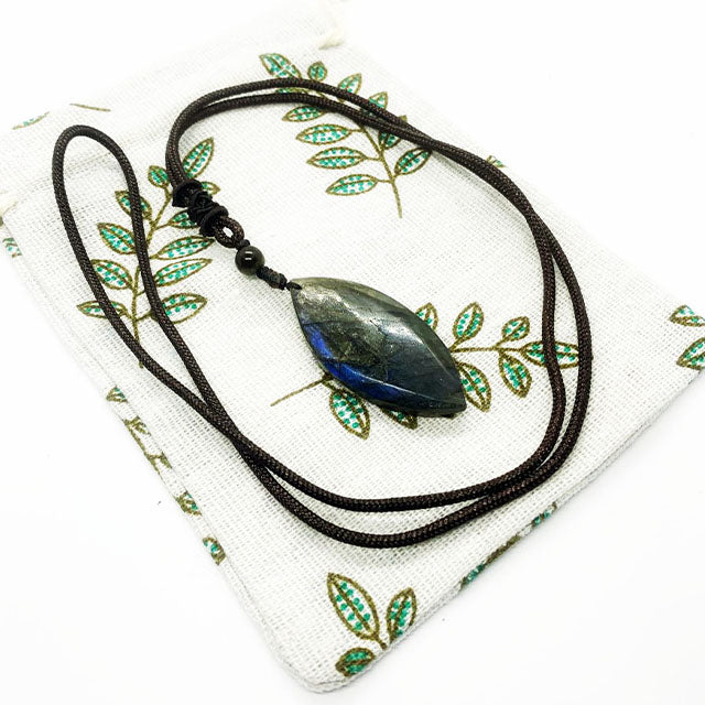 Labradorite Braided Rope Necklace