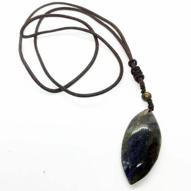 Labradorite Braided Rope Necklace