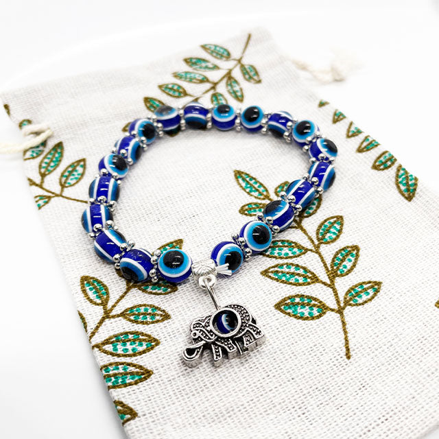 Lucky Elephant Evil Eye Bracelet