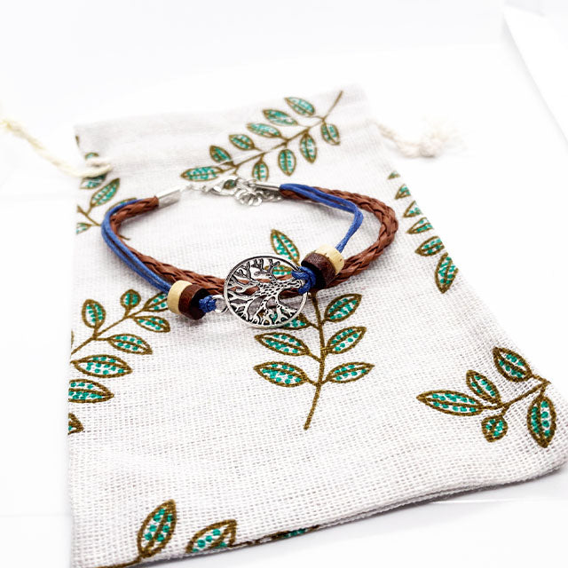 Multilayered Boho Wrapped Tree of Life Bracelet