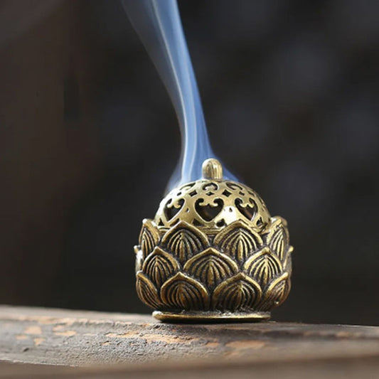 Small Brass Lotus for Burning Incense