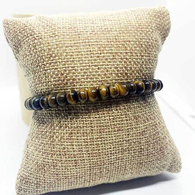 Tigers Eye Abacus Crystal Bead Bracelet