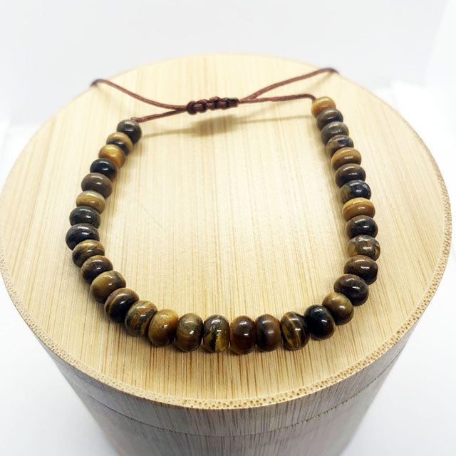 Tigers Eye Abacus Crystal Bead Bracelet