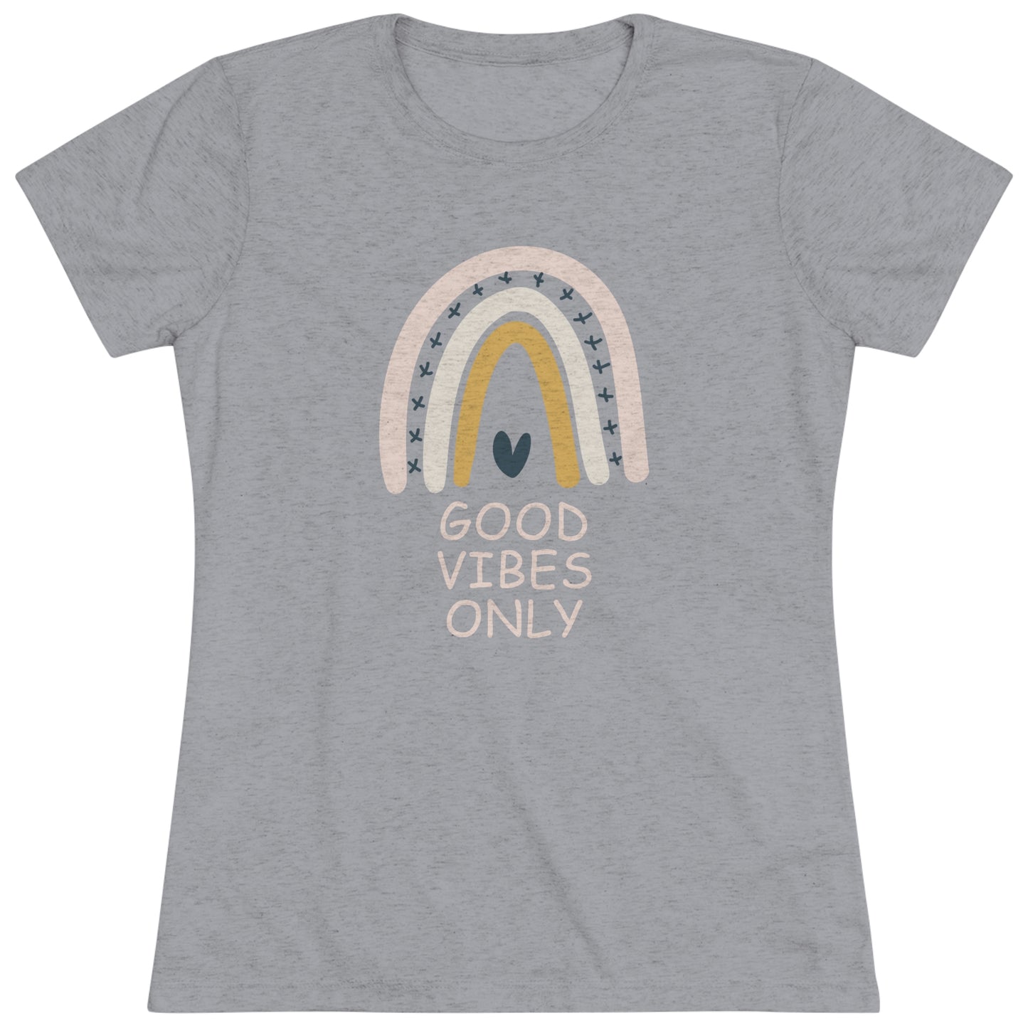 Women's "Good Vibes Only" Rainbow Positive T-Shirt