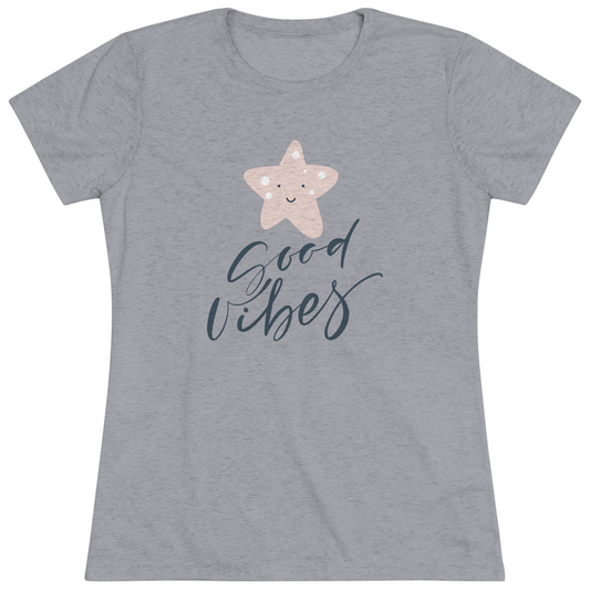 Women's "Good Vibes" Positive Star T-Shirt