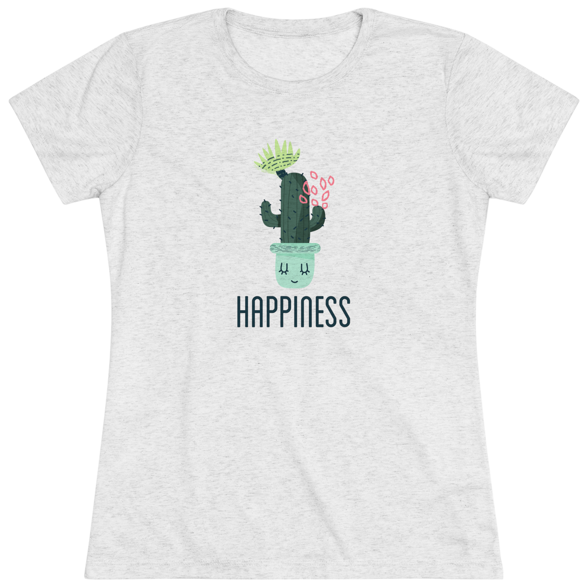 Women's "Happiness" Positive Cactus T-Shirt