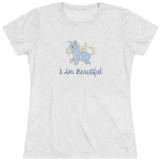 Women's "I Am Beautiful" Positive Unicorn T-Shirt