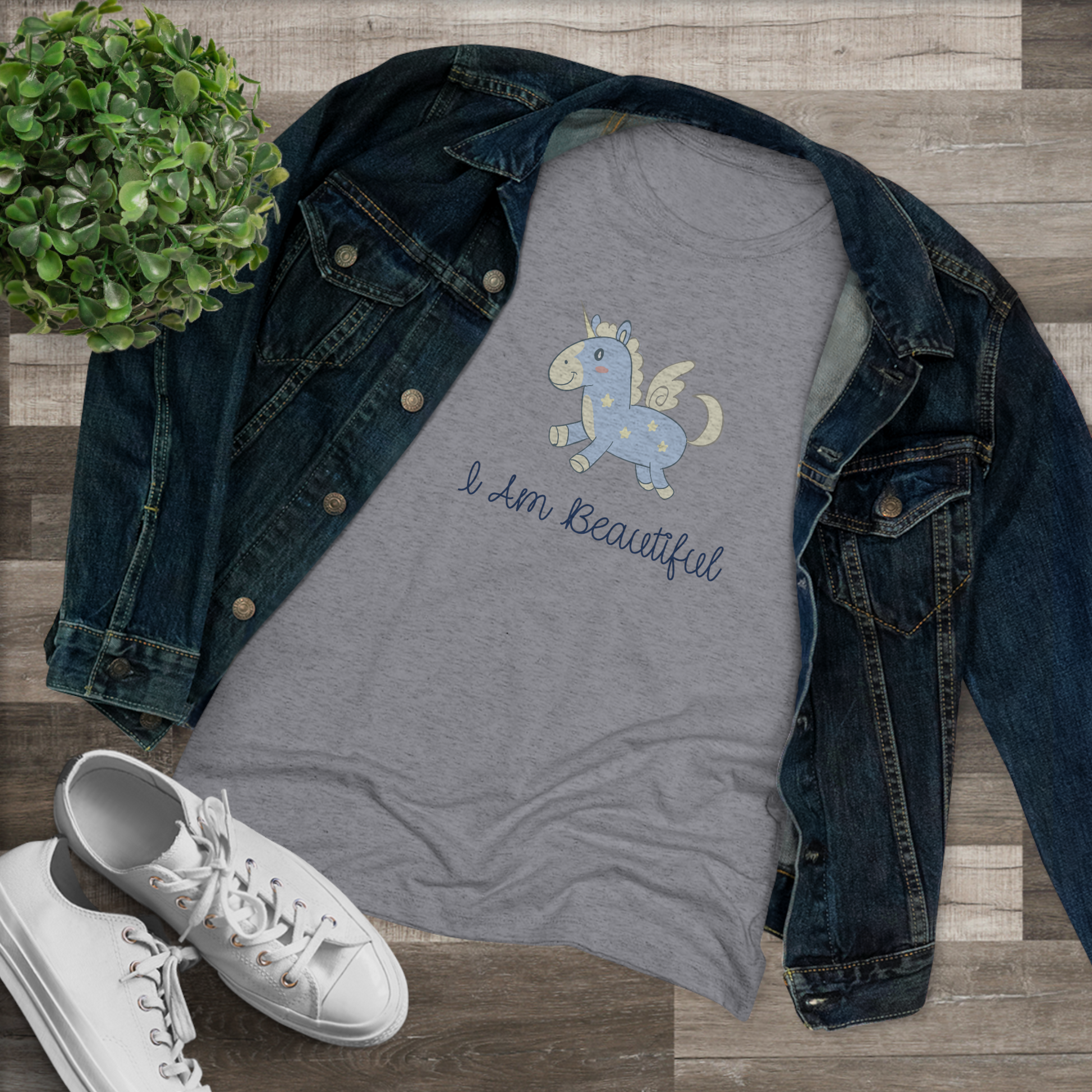 Mart tre menneskemængde Women's "I Am Beautiful" Positive Unicorn T-Shirt - Sage and Stone  Marketplace