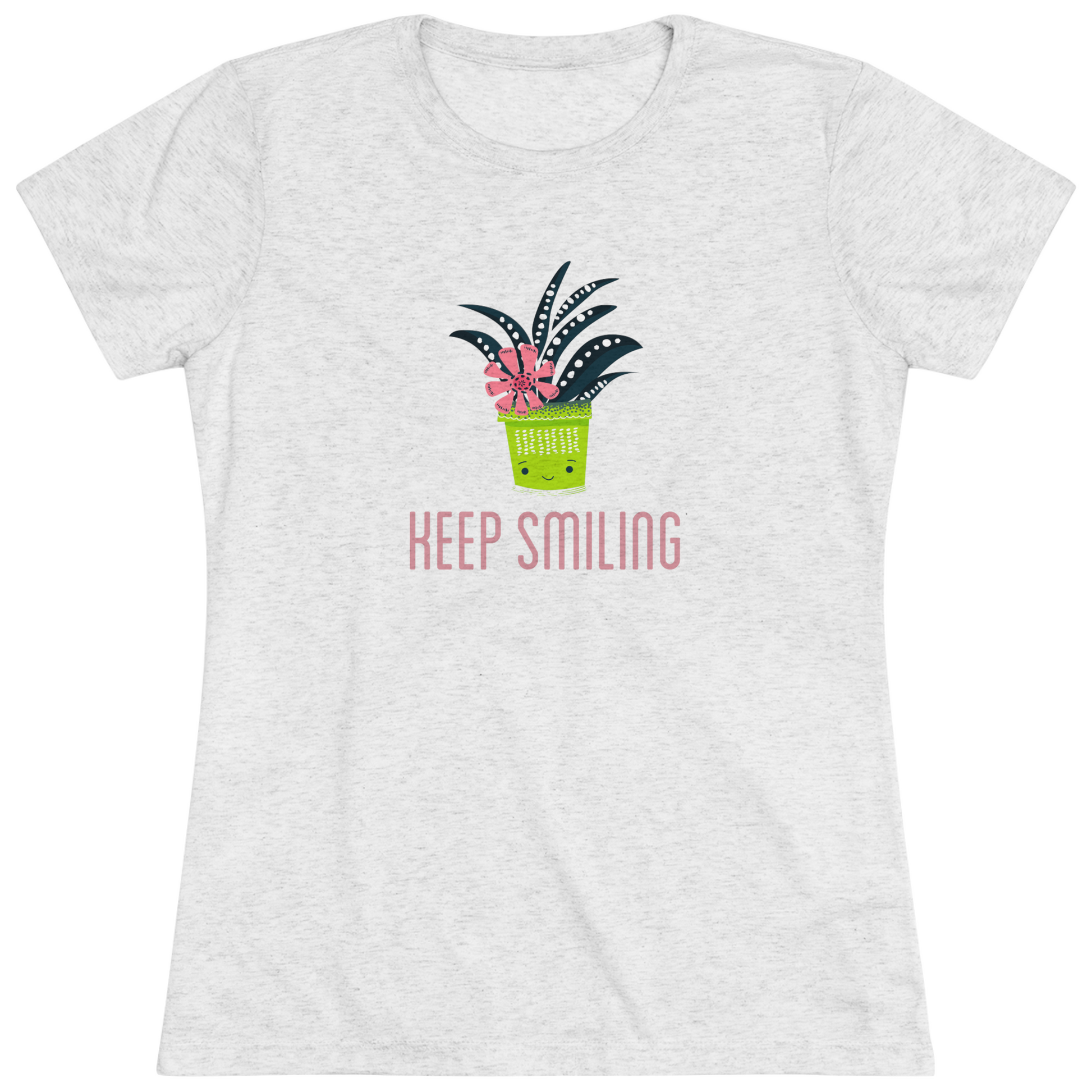 Women's "Keep Smiling" House Plant T-Shirt