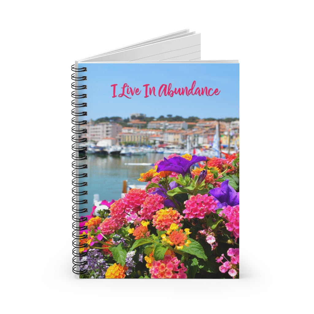 I Live In Abundance Intention Spiral Journal