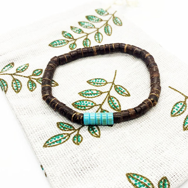 Brown and Turquoise Colored BOHO Bracelet