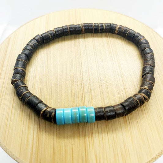 Brown and Turquoise Colored BOHO Bracelet