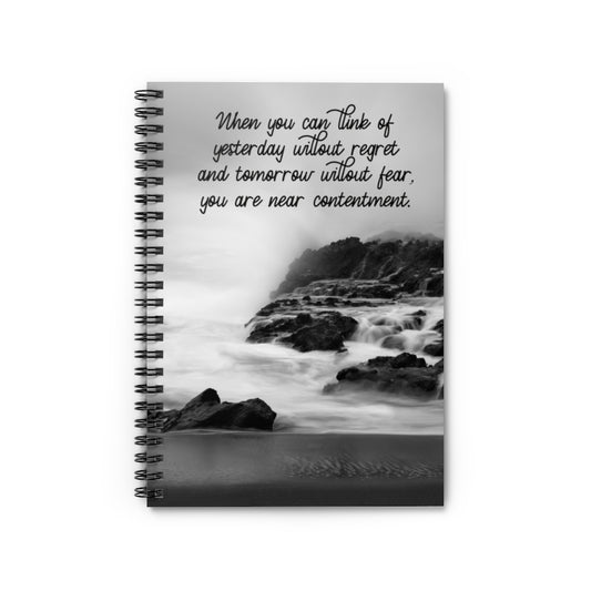 Black and White Positive Spiral Notebook Journal