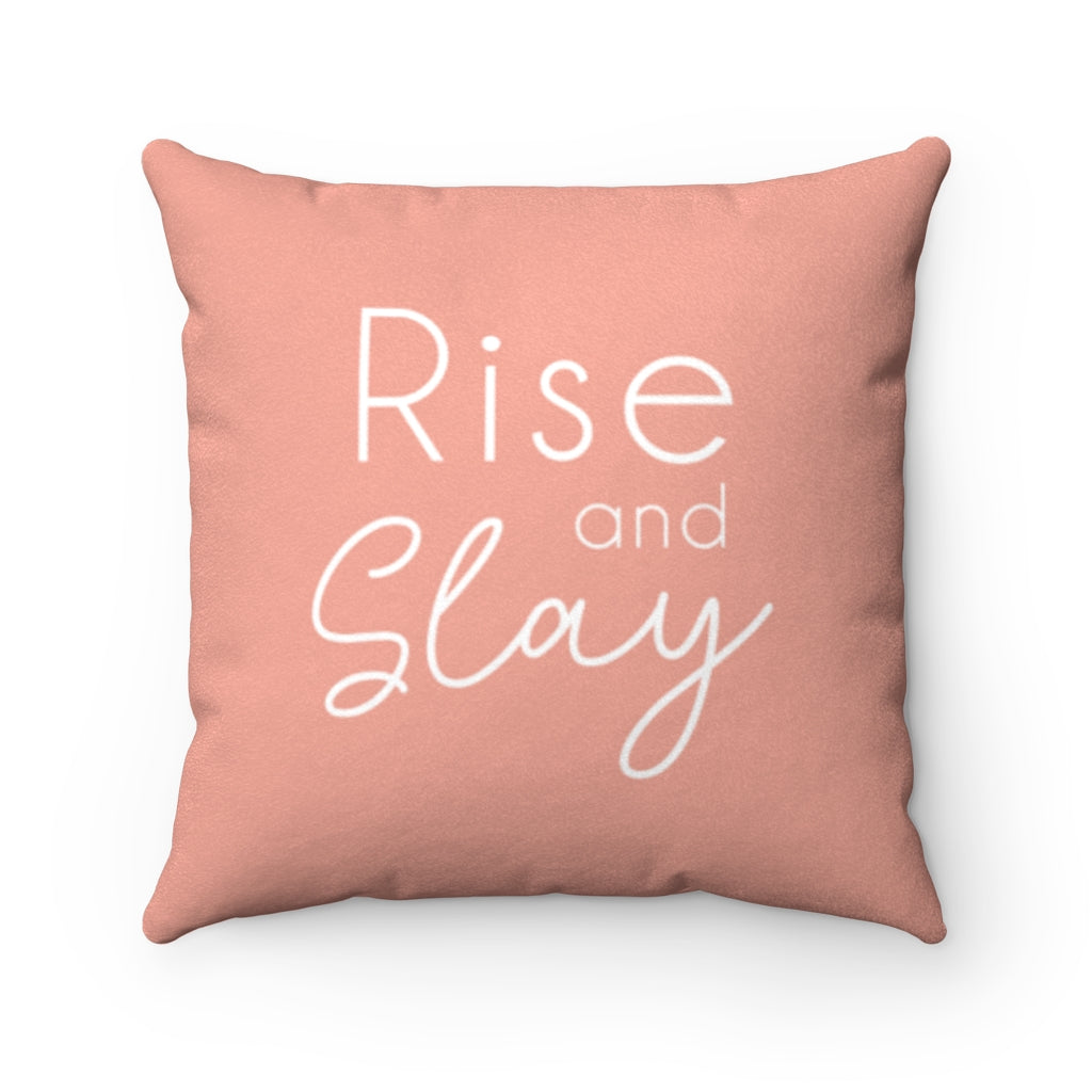 Rise and Slay Rose Decorative Pillow Cover