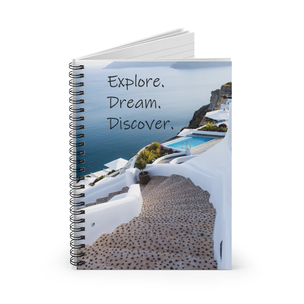 Explore. Dream. Discover Travel Spiral Journal