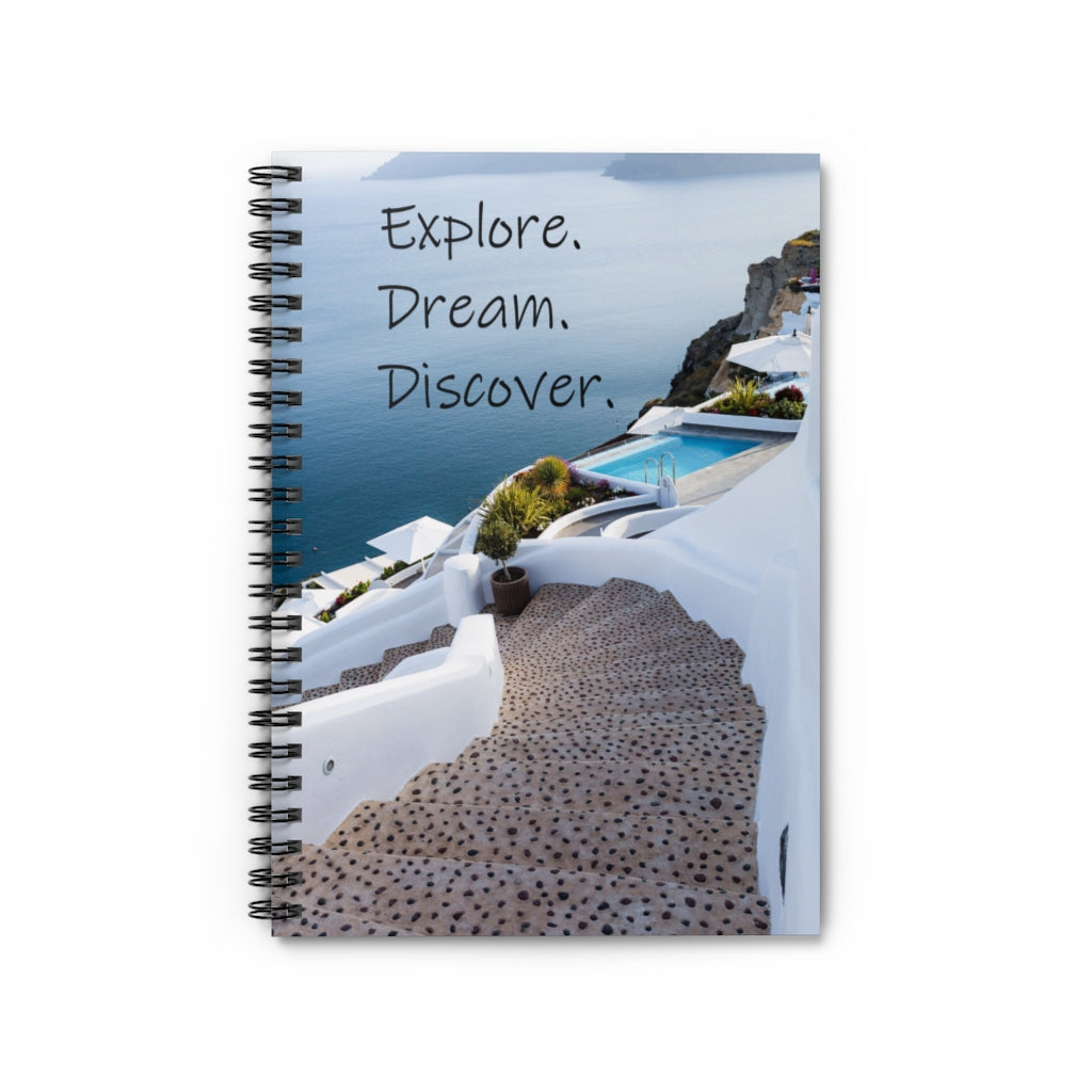 Explore. Dream. Discover Travel Spiral Journal