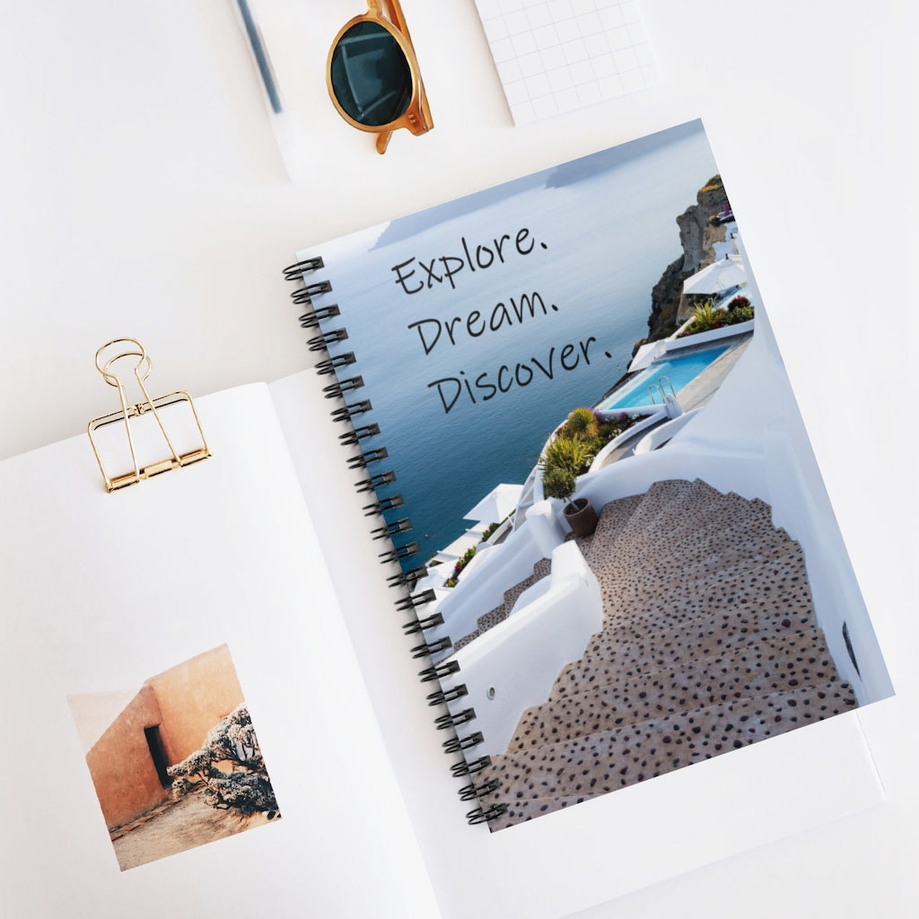 Explore. Dream. Discover Travel Spiral Journal