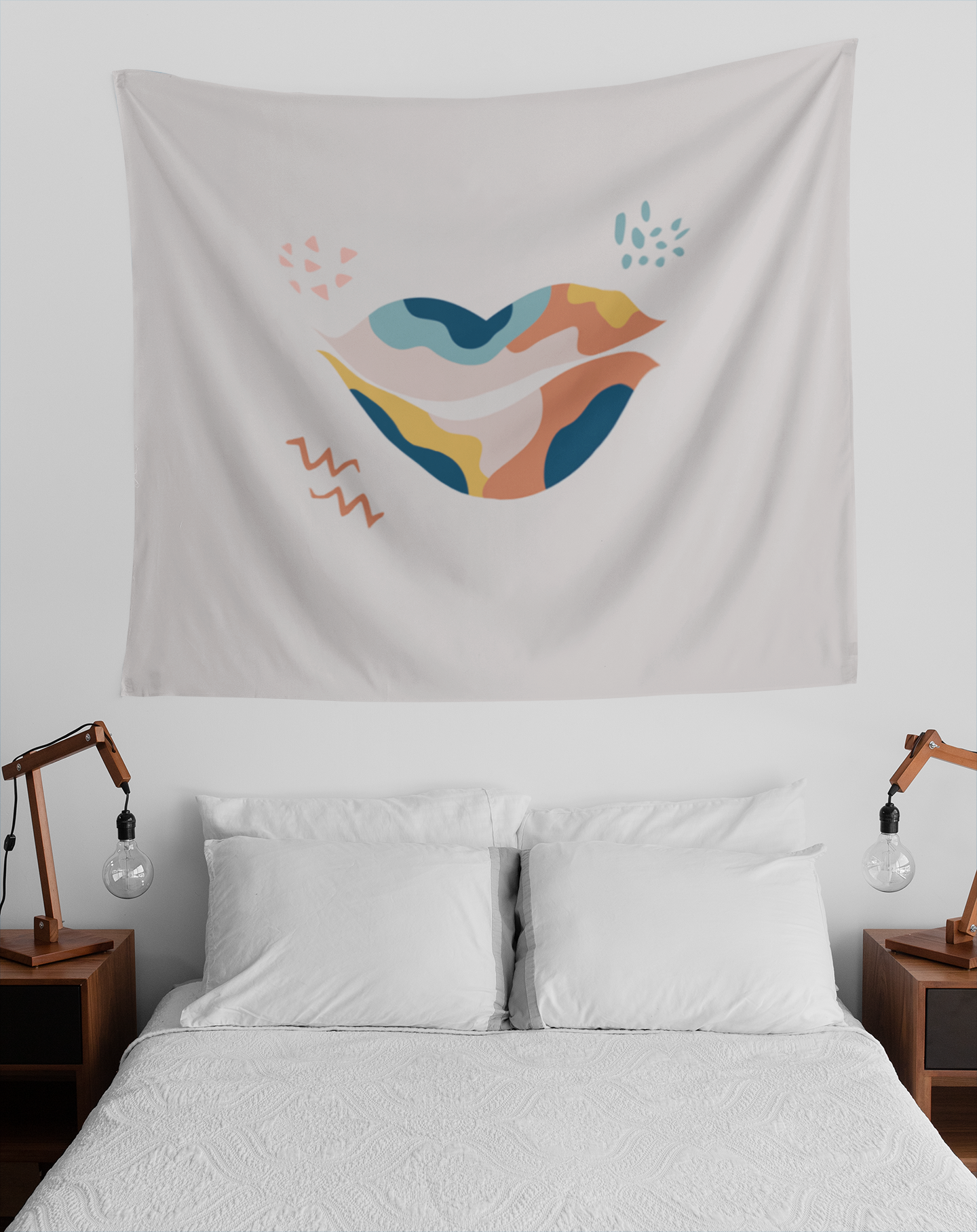 Colorful Lips BOHO Wall Tapestry