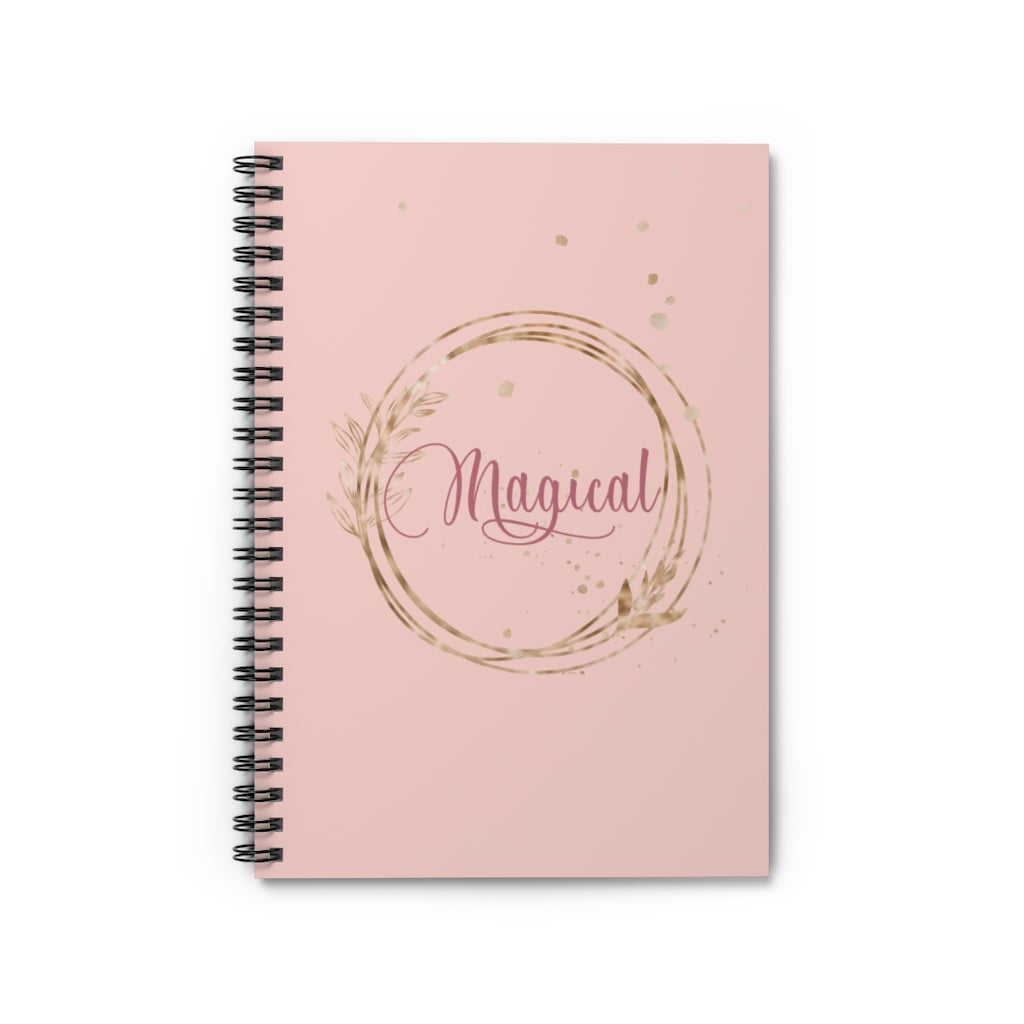 Magical Soft Pink Spiral Notebook Journal